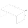Bureaudesign voor thuiswerken, modern, model Regular 150 Afmetingen