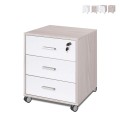 Moderne kantoordesign: Bureau met 3 lades, sleutel en wielen Cour Aanbieding