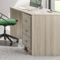 Moderne kantoordesign: Bureau met 3 lades, sleutel en wielen Cour Model