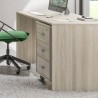 Moderne kantoordesign: Bureau met 3 lades, sleutel en wielen Cour Model