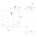 Moderne kantoordesign: Bureau met 3 lades, sleutel en wielen Cour Aankoop