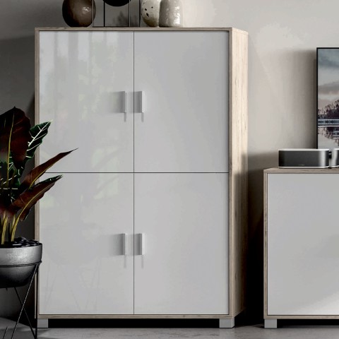 Moderne dressoir kast 4 deuren opbergkast woonkamer Maray Aanbieding