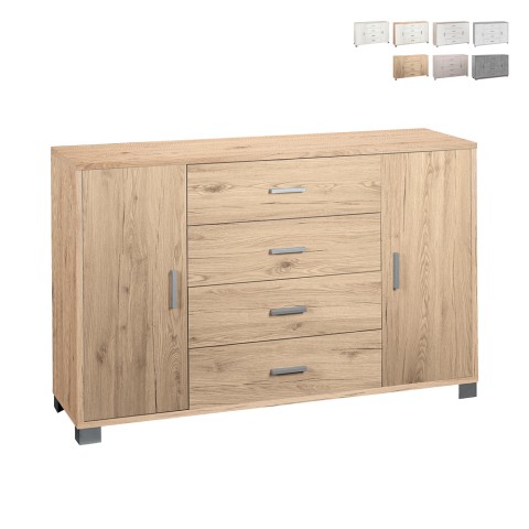 Dressoir Talia met 2 deuren en 4 laden, TV-meubel voor woonkamer en buffet Aanbieding