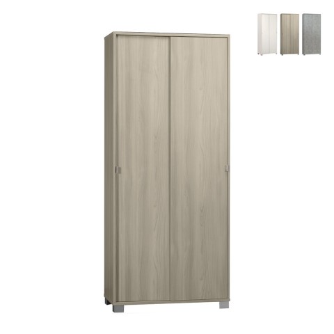 Multifunctionele opbergkast 8 planken met 2 schuifdeuren Paco Aanbieding