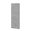 Moderne slanke schoenenkast voor de hal, design met 5 deuren voor 12 paar schoenen Lita 
