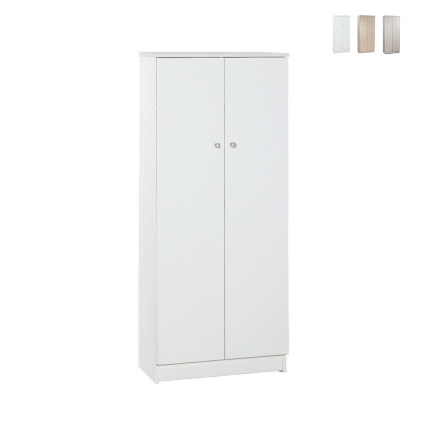 Multifunctioneel opbergkast met 2 deuren en 3 planken voor woonkamer of hal Kadir Aanbieding Multifunctioneel opbergkast met 2 deuren en 3 planken voor woonkamer of hal Kadir Aanbieding