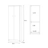 Multipurpose kast met 2 deuren en 4 planken voor de hal en woonkamer Mainz Kosten