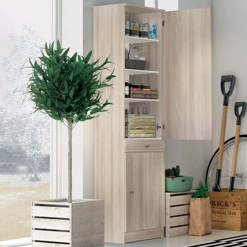 Half Multifunctionele Kast met 2 Deuren, 3 Legplanken en Lade Aanbieding