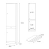 Half Multifunctionele Kast met 2 Deuren, 3 Legplanken en Lade Kosten