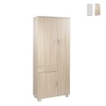 Multifunctionele kledingkast Vigo met 3 deuren, 6 legplanken en lade Aanbieding