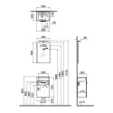 Compacte zwevende badkamermeubel 40 cm met wastafel, deur & LED spiegel Mia Catalogus