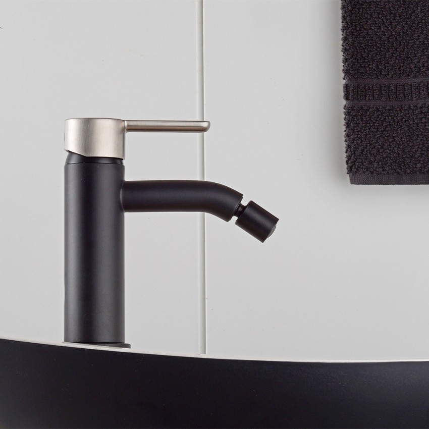Mugello zwarte design ééngreepsmengkraan voor bidet badkamer Aanbieding Mugello zwarte design ééngreepsmengkraan voor bidet badkamer Aanbieding