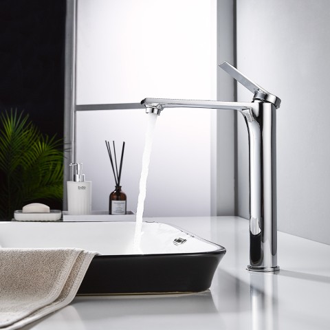 Chroom hoge kraan modern design wastafel Surf Aanbieding