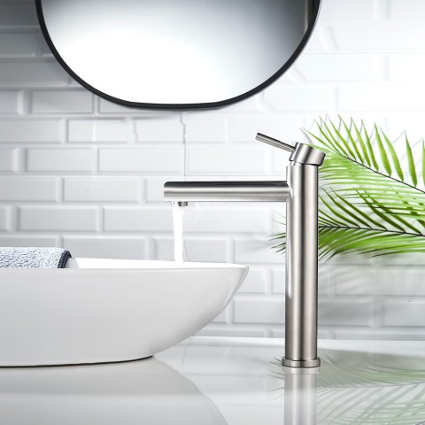 Hoge wastafelmengkraan in roestvrij staal modern design Antea Aanbieding