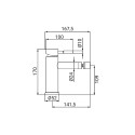Bidetkraan in geborsteld staal modern design Antea Verkoop