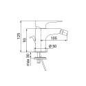 Zwart bidetkraan voor badkamer, modern design Aurora Verkoop