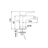 Zwart bidetkraan voor badkamer, modern design Aurora Verkoop