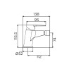 Chromen bidetkraan voor badkamer, modern design Hellis Verkoop