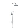 Chromen stalen douchekolom met Ø 25cm hoofddouche en 3-standen handdouche Papete Verkoop