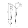 Moderne chroom douchekolom met 20x20 cm regendouche en handdouche Kube Aanbod