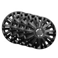Set van 4 universele wieldoppen 16'' ABS verchroomd zwart Topaz Black Aanbieding