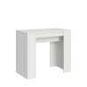 Uitschuifbare eetkamertafel console 90x48-308cm wit hout Basic Aanbod