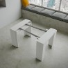 Uitschuifbare eetkamertafel console 90x48-308cm wit hout Basic Kortingen