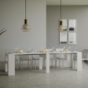 Uitschuifbare eetkamertafel console 90x48-308cm wit hout Basic Catalogus