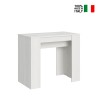 Uitschuifbare eetkamertafel console 90x48-308cm wit hout Basic Verkoop