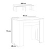 Uitschuifbare eetkamertafel console 90x48-308cm wit hout Basic Keuze