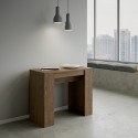Uitschuifbare designtafel 90x48-308cm eettafel hout Basic Noix Korting