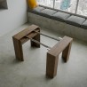 Uitschuifbare designtafel 90x48-308cm eettafel hout Basic Noix Kortingen