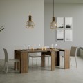 Uitschuifbare designtafel 90x48-308cm eettafel hout Basic Noix Aanbieding