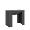 Uitschuifbare console tafel 90x48-308cm modern design antraciet Basic Report Aanbod