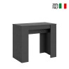 Uitschuifbare console tafel 90x48-308cm modern design antraciet Basic Report Verkoop