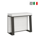 Uitschuifbare console 90x40-288cm witte design eettafel metaal Asia Verkoop