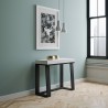 Uitschuifbare console 90x40-288cm witte design eettafel metaal Asia Kortingen