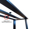 Uitschuifbare console 90x40-288cm witte design eettafel metaal Asia Korting