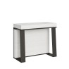 Uitschuifbare console 90x40-288cm witte design eettafel metaal Asia Aanbod