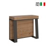 Moderne, uitschuifbare design console 90x40-288cm hout metaal Asia Oak Aanbod