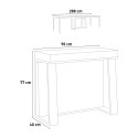 Modern design uitschuifbare consoletafel 90x40-288cm hout metaal Azië Eik Voorraad