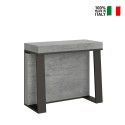 Uitschuifbare console 90x40-288cm modern grijs metaal Asia Concrete Verkoop