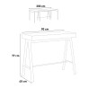 Design uitschuifbare consoletafel 90x40-300cm grijs metaal Banco Concrete Kortingen