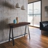 Uitschuifbare consoletafel walnoot hout 90x40-300cm Banco Premium Noix Korting