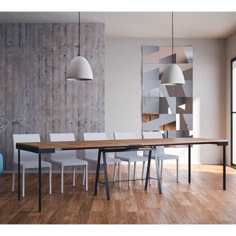 Uitschuifbare consoletafel hout 90x40-300cm Banco Evolution Eik Aanbieding