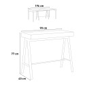 Uitschuifbare consoletafel 90x40-196cm houten tafel Banco Small Oak Korting