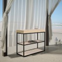 Design uitschuifbare houten consoletafel 90x40-290cm Camelia Nature Korting