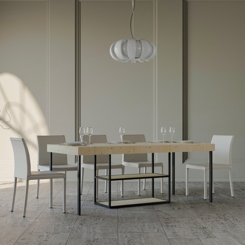 Houten console tafel uitschuifbaar design 90x40-290cm Camelia Premium Nature