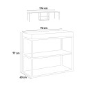 Uitschuifbare consoletafel 90x40-196cm Plano Small Concrete grey table Korting