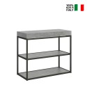 Uitschuifbare grijze consoletafel 90x40-196cm Plano Small Premium Concrete Verkoop